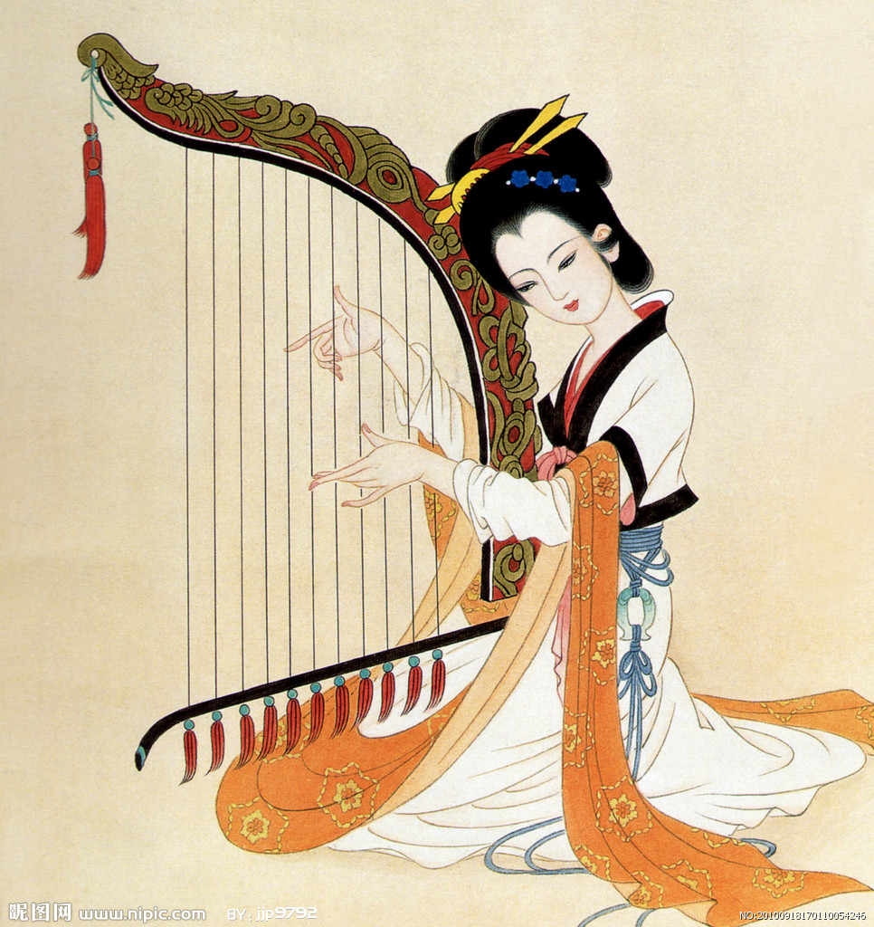 Chất Liệu Diễm Lệ Của Cây Đàn Hạc Cầm (Harp) Cổ Xưa: Mơ Về Nơi Xa Lắm