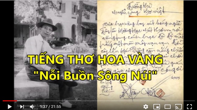 Tiếng Thơ Hoa Vàng:  Nỗi Buồn Sông Núi