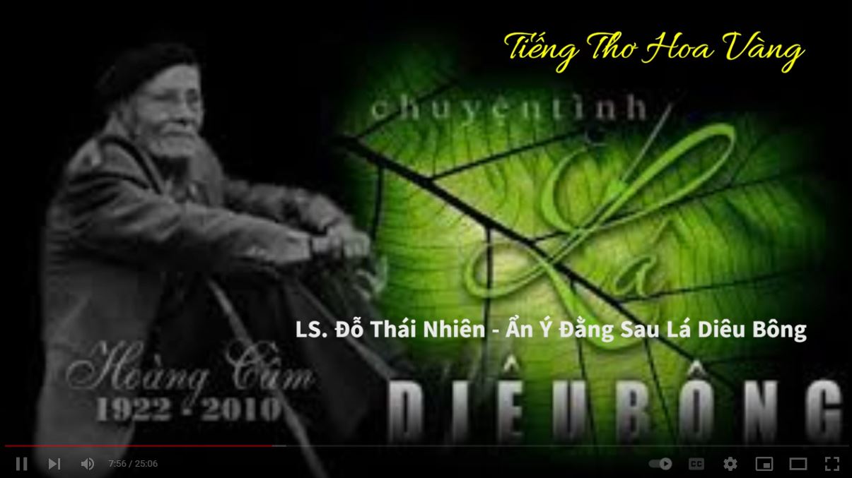 Tiếng Thơ Hoa Vàng – Lá Diêu Bông với LS. Đỗ Thái Nhiên